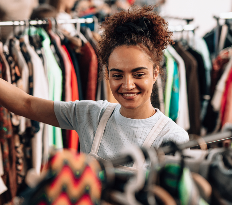 A woman shopping