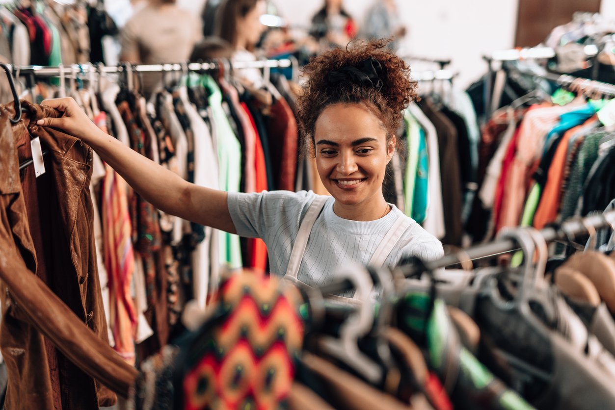 A woman shopping