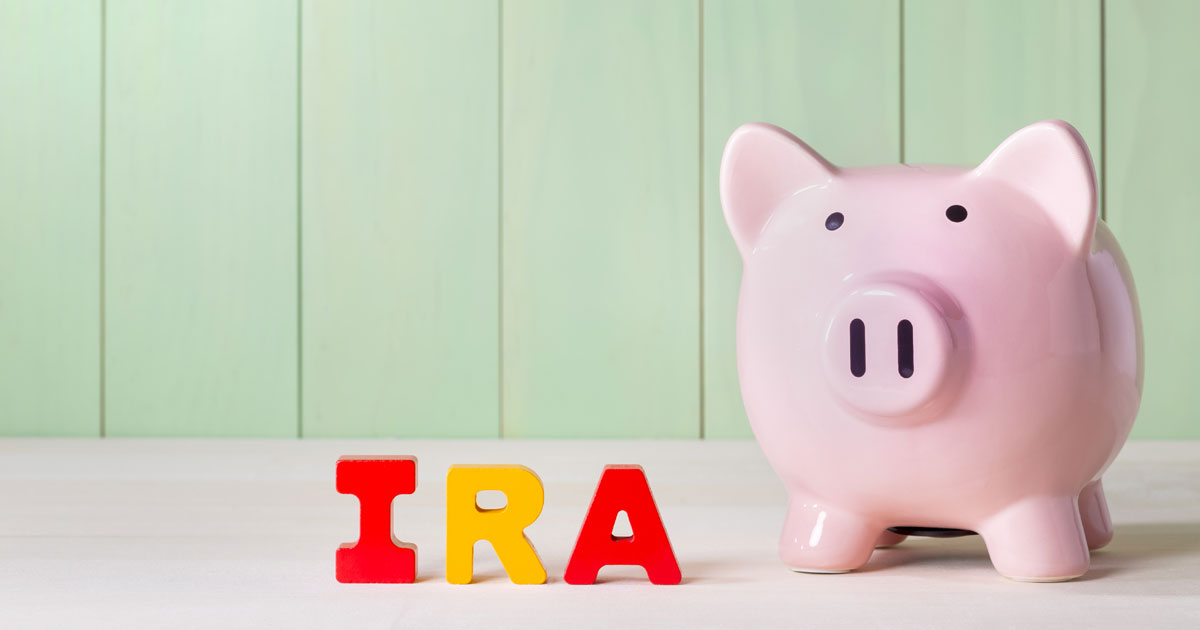 IRA blocks and a piggy bank