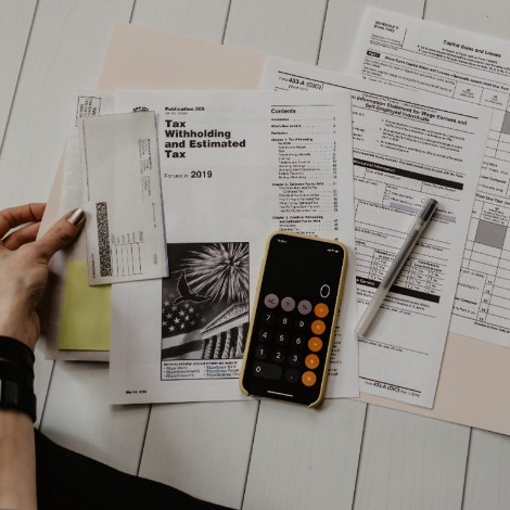 Pile of tax documents