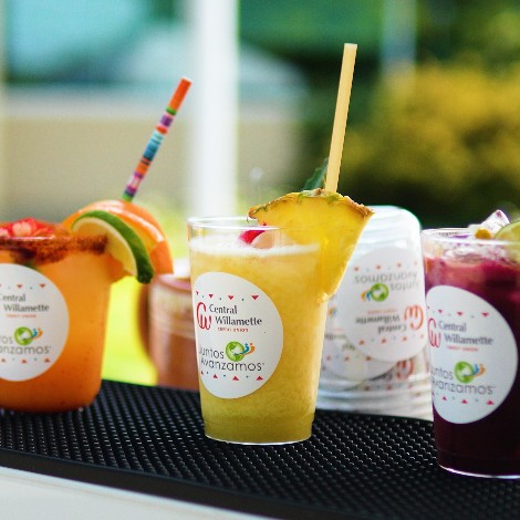 Photo of drinks on bartending mat