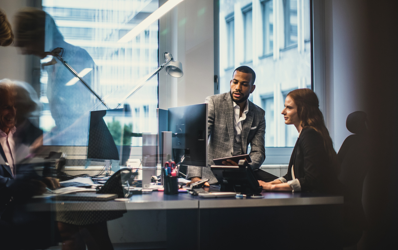 Business people sitting in an office
