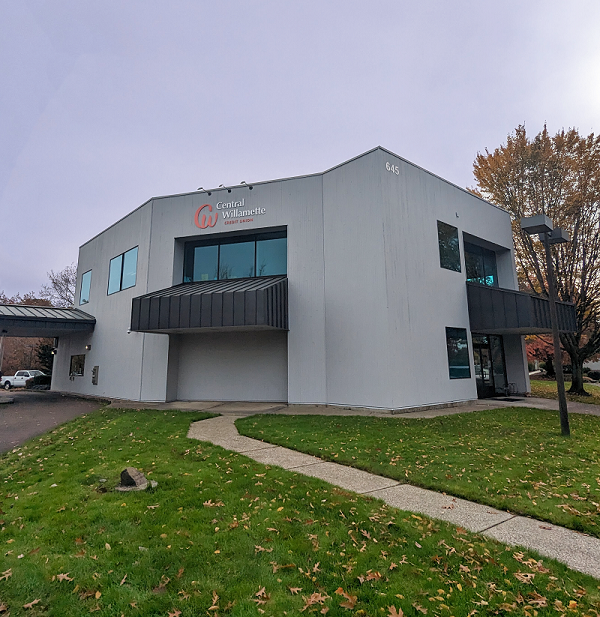 Front of bank branch