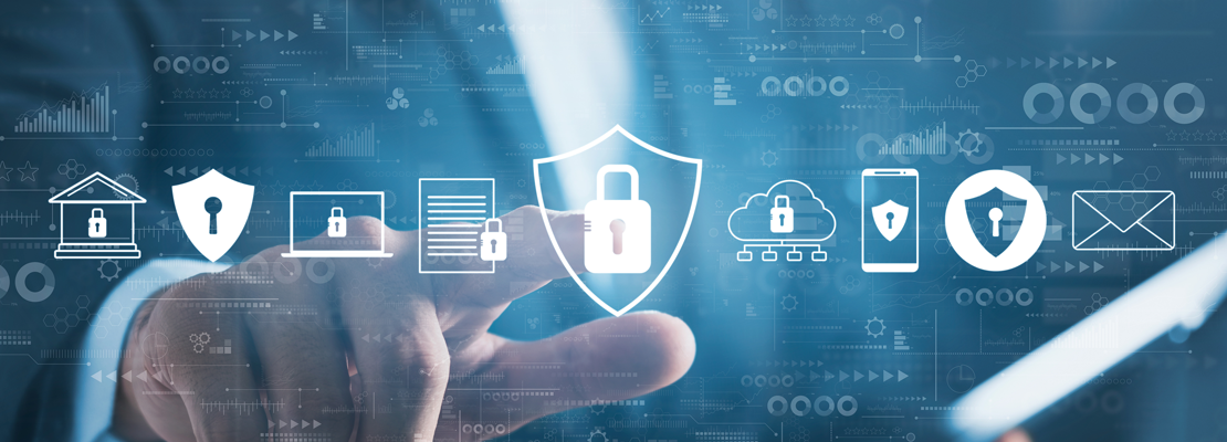 Digital screen with lock icons