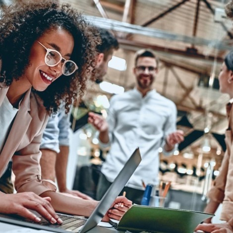 Group of people working together